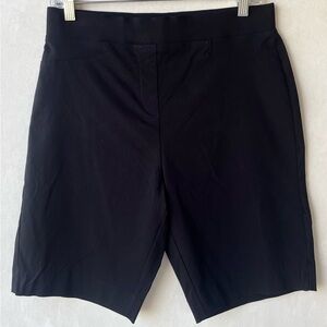 Calvin Klein Women’s Black Pull On Knee Length Shorts Size M NWOT Career Capsule
